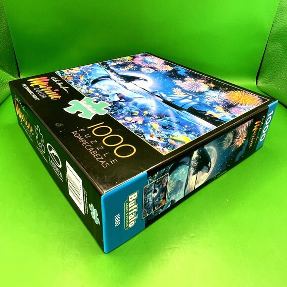 Buffalo 1000 Piece Interlocking Jig-Saw Puzzle Hummingbird Garden Ocean Set of 2 - Picture 13 of 13